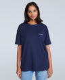 Leena Womens Boxy T-Shirt - Dark Blue