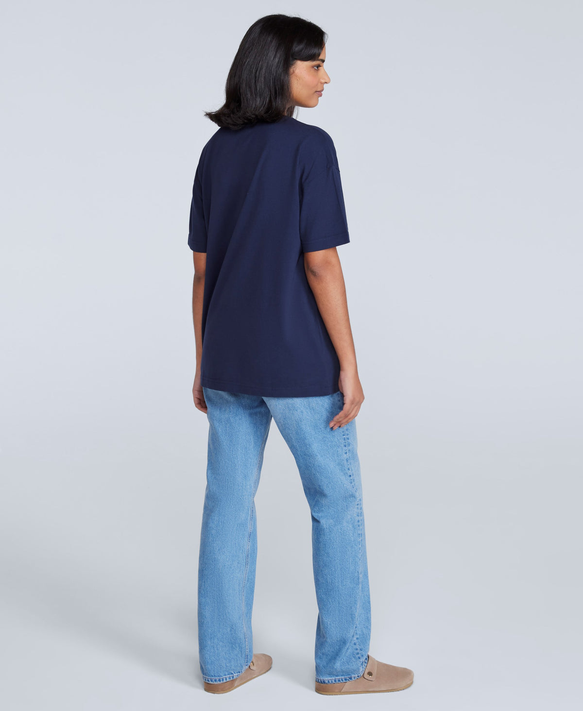 Leena Womens Boxy T-Shirt - Dark Blue