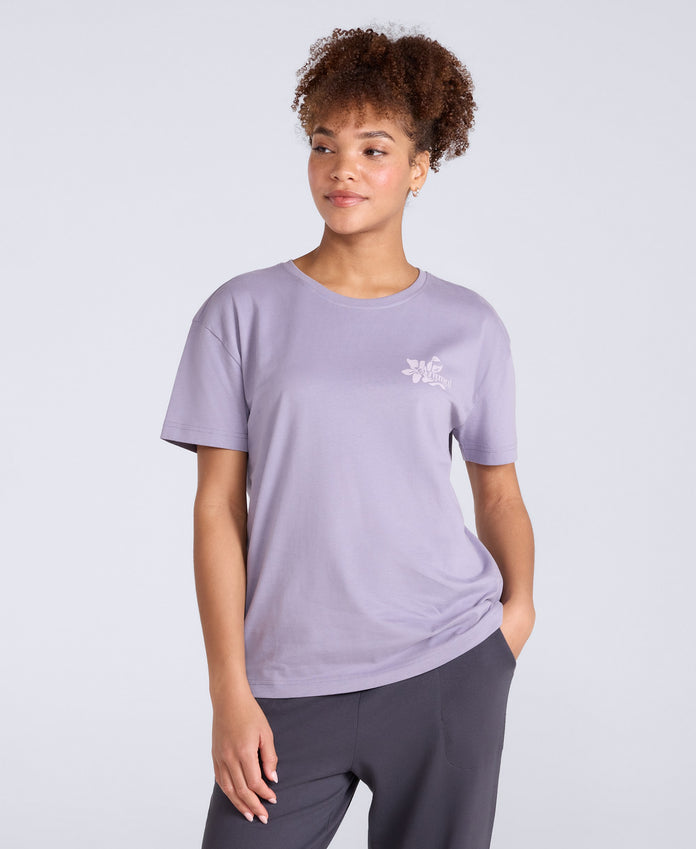 Leena Womens Boxy T-Shirt - Dusky Purple