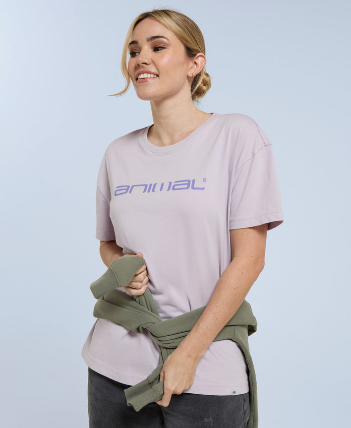 Leena Womens Organic Boxy T-Shirt - Lilac