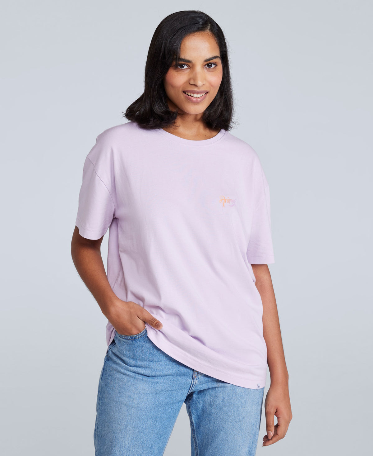 Leena Womens Boxy T-Shirt - Light Purple