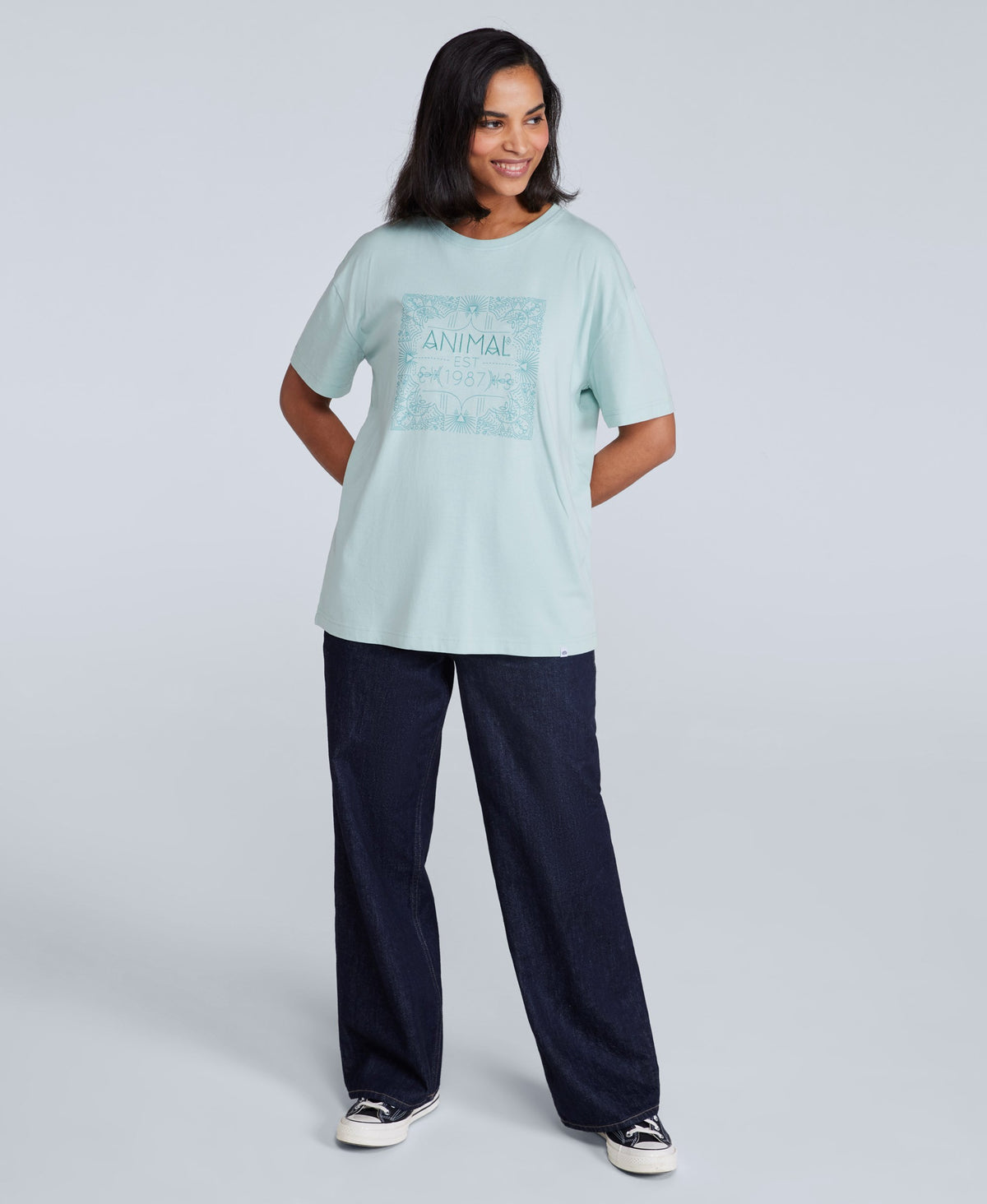 Leena Womens Boxy T-Shirt - Pale Green