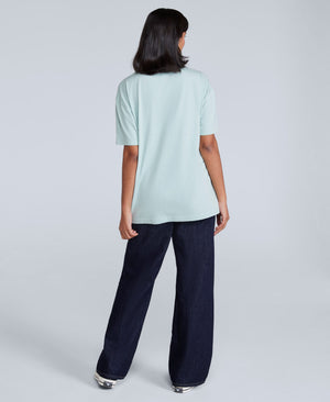 Leena Womens Boxy T-Shirt - Pale Green