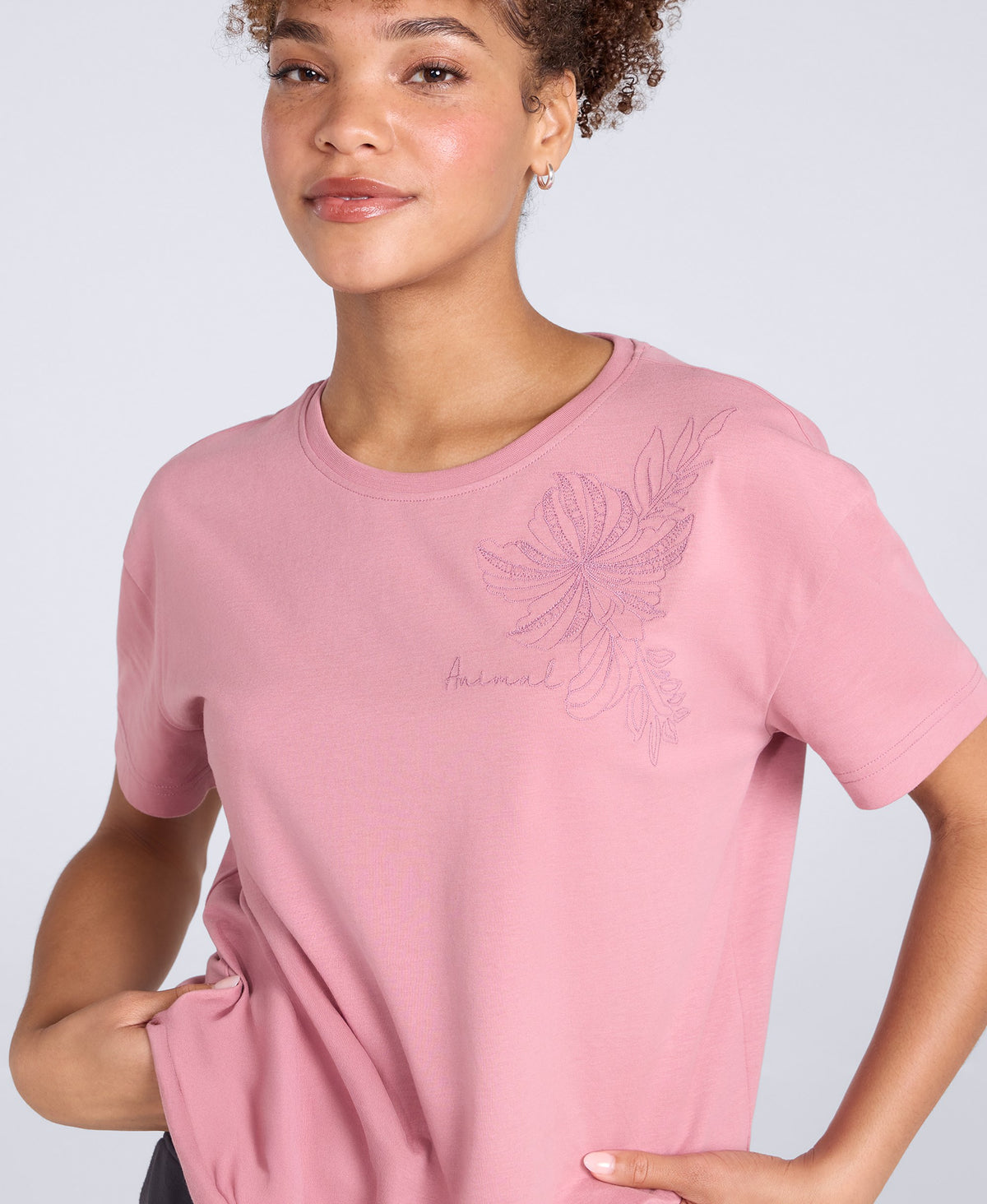 Leena Womens Boxy T-Shirt - Pink
