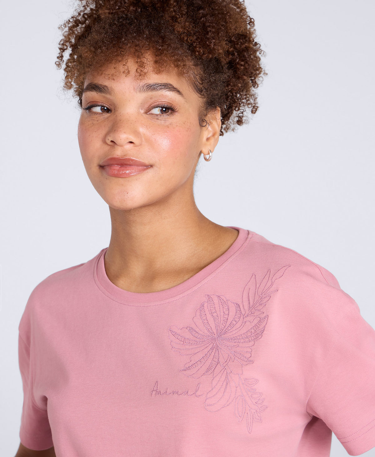 Leena Womens Boxy T-Shirt - Pink