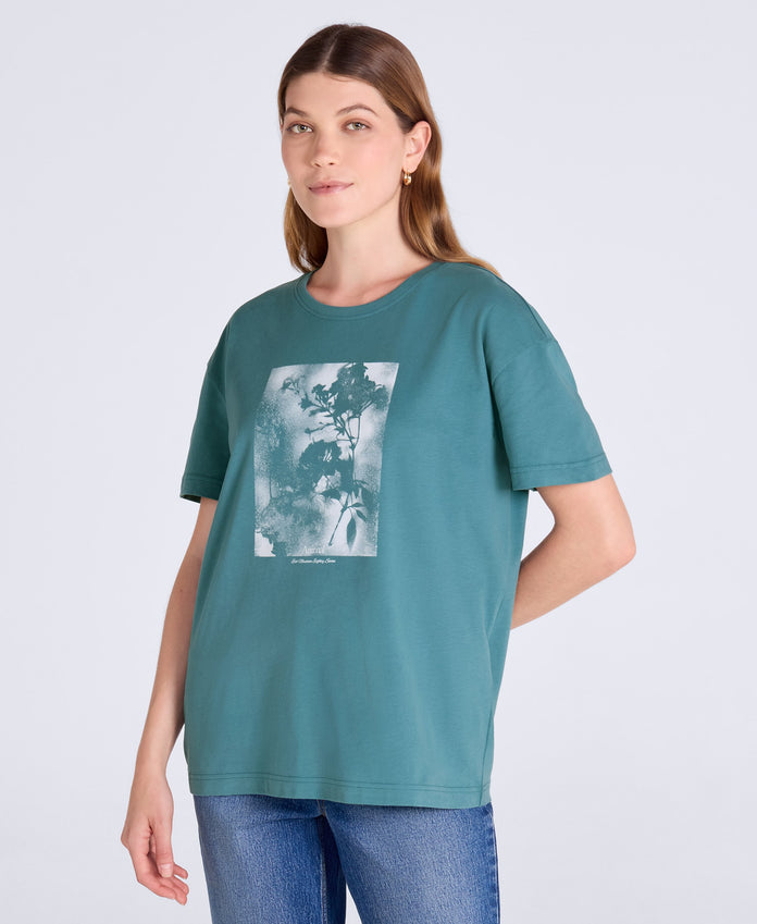 Leena Womens Boxy T-Shirt - Teal
