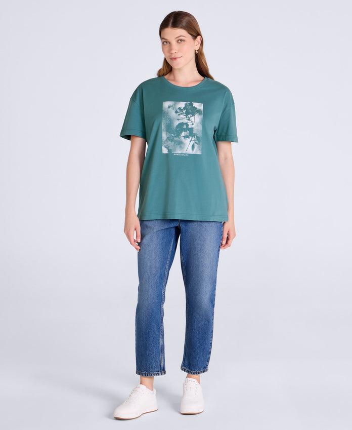 Leena Womens Boxy T-Shirt - Teal