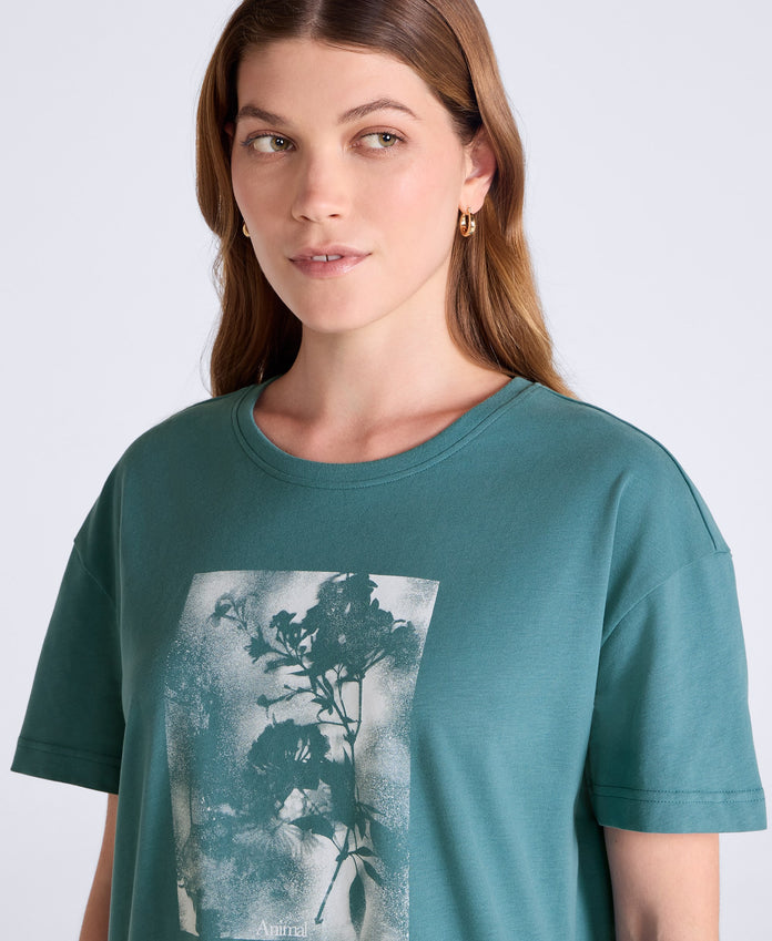 Leena Womens Boxy T-Shirt - Teal