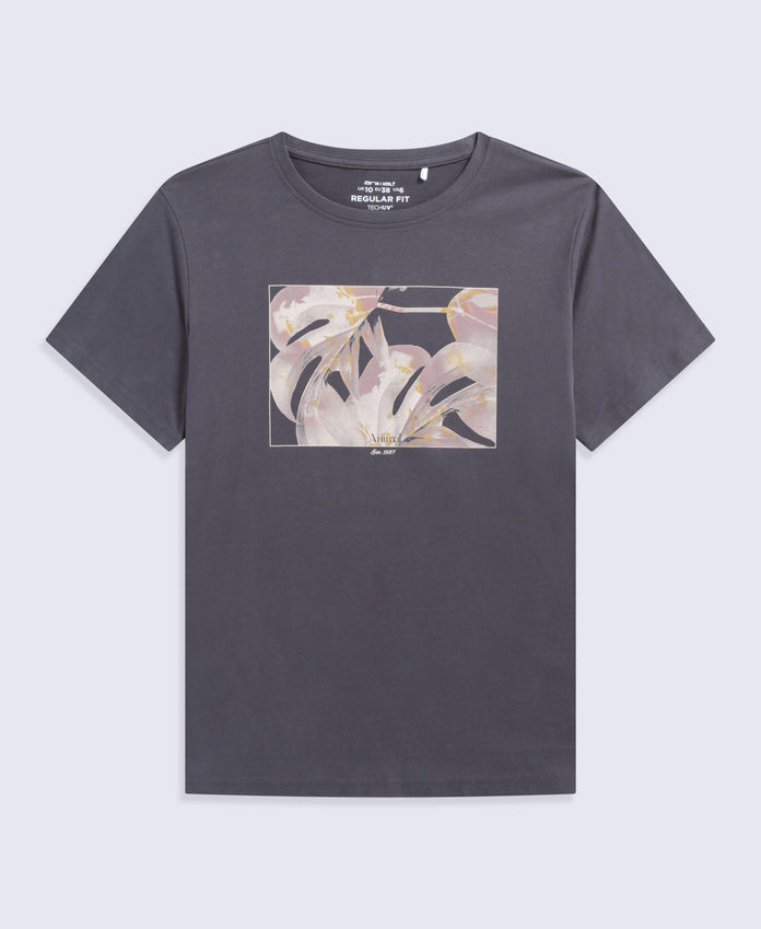 Carina Womens Graphic T-Shirt - Charcoal