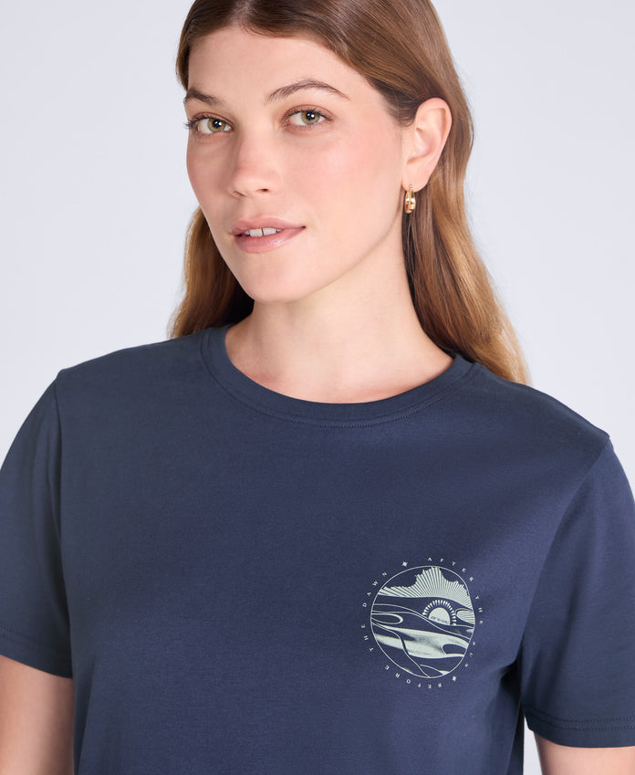 Carina Womens Graphic T-Shirt - Dark Blue
