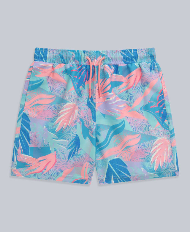 Jetsetter Kids Recycled Printed Boardshort - Pale Pink
