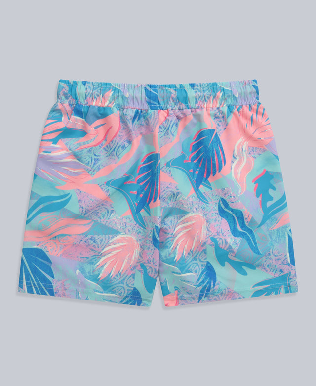 Jetsetter Kids Recycled Printed Boardshort - Pale Pink