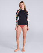 Lillie Womens Printed Panel Rash Vest - Mixed
