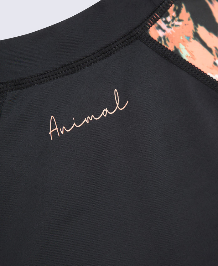 Lillie Womens Printed Panel Rash Vest - Mixed