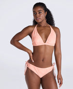 Iona Womens Halter Printed Bikini Top - Bright Orange