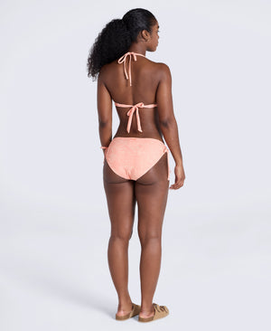 Iona Womens Halter Printed Bikini Top - Bright Orange
