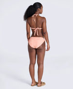 Iona Womens Halter Printed Bikini Top - Bright Orange