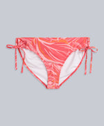 Iona Womens Recycled Tie Side Bikini Bottoms - Fiery Coral