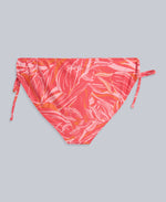 Iona Womens Recycled Tie Side Bikini Bottoms - Fiery Coral