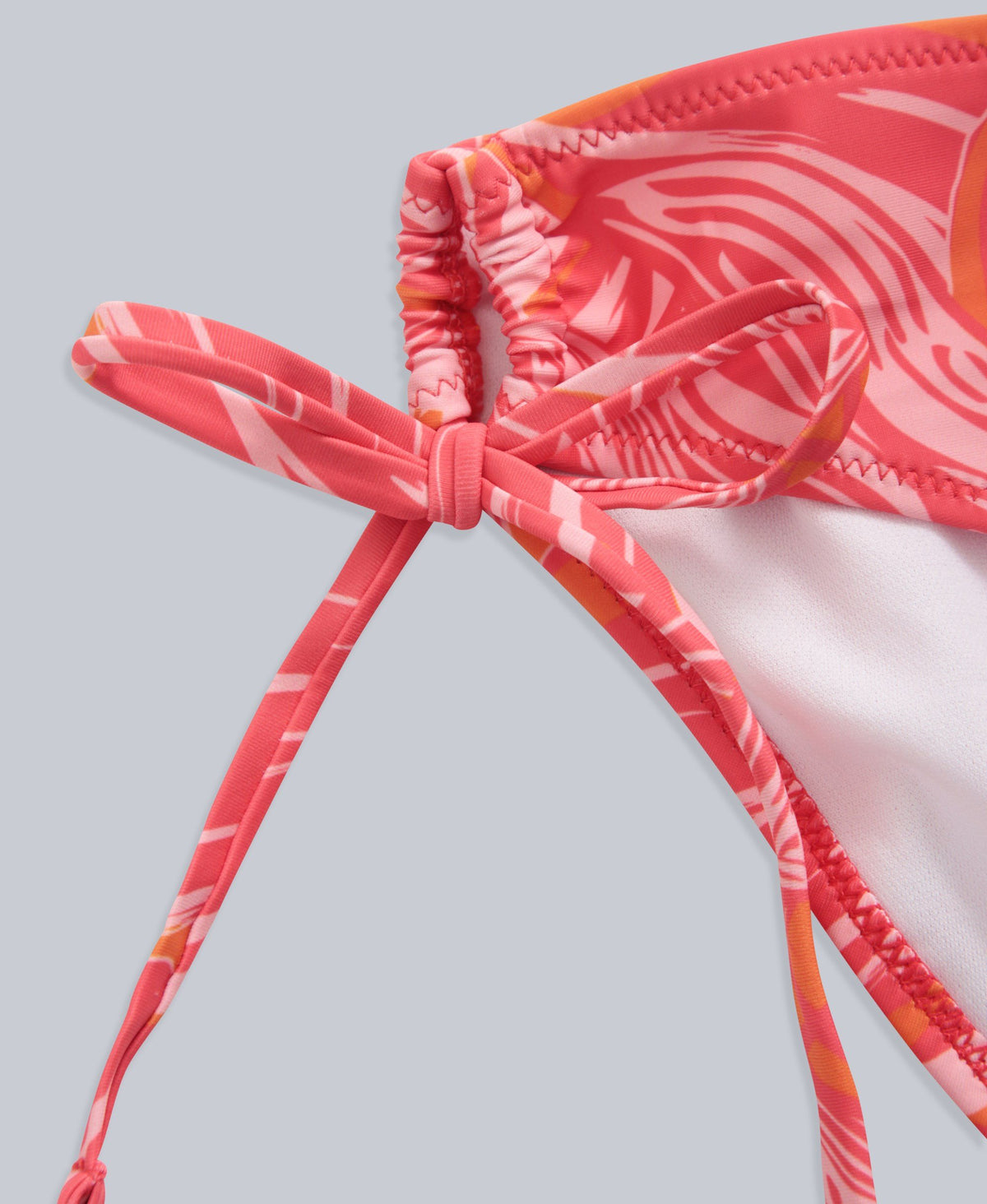 Iona Womens Tie Side Bikini Bottoms - Fiery Coral