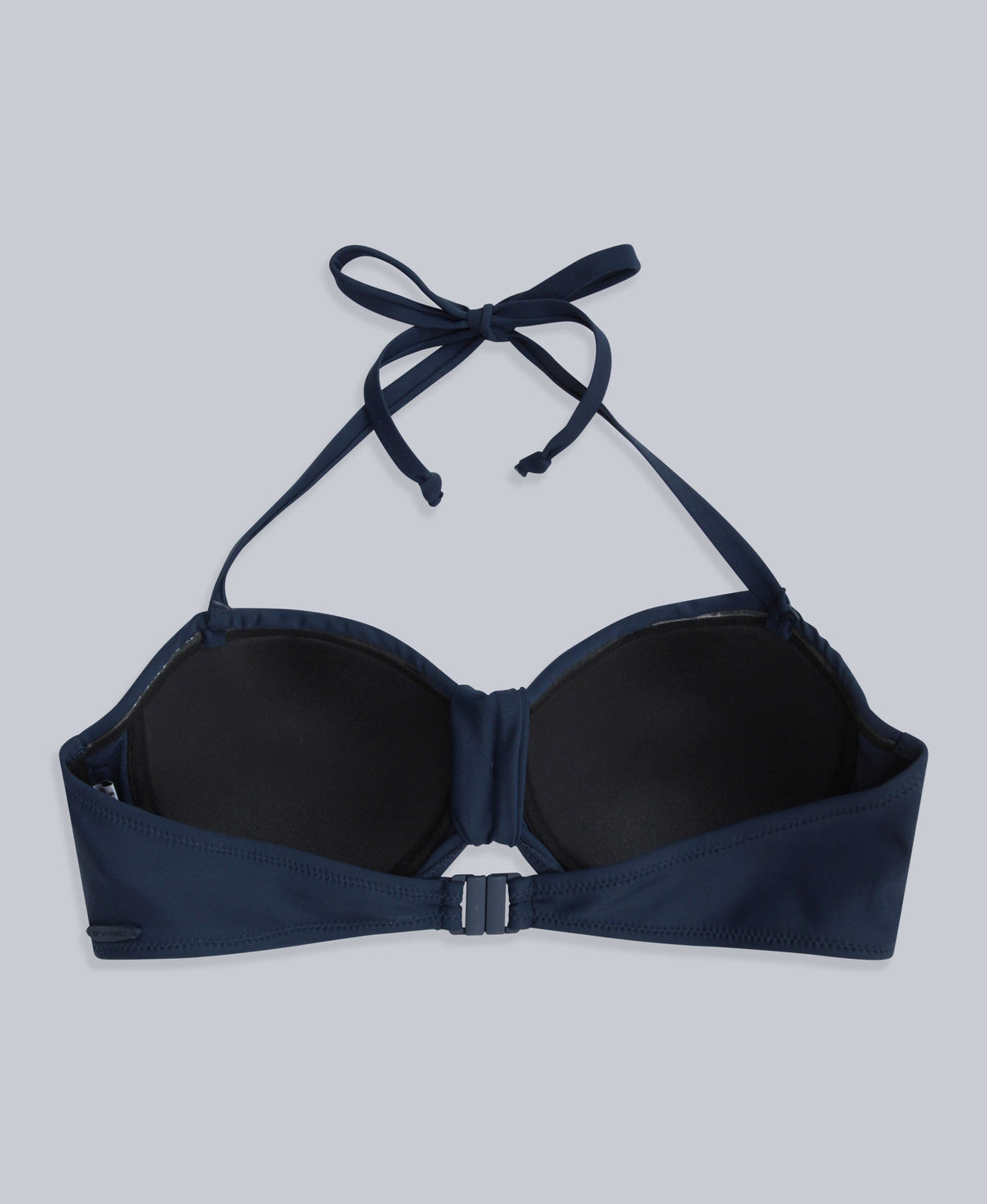 Docks Womens Printed Tie Front Bikini Top - Dark Blue