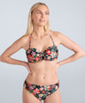 Docks Womens Printed Tie Front Bikini Top - Mixed