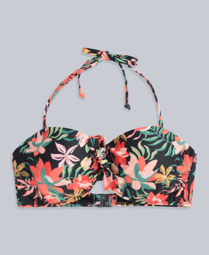 Docks Womens Printed Tie Front Bikini Top - Mixed