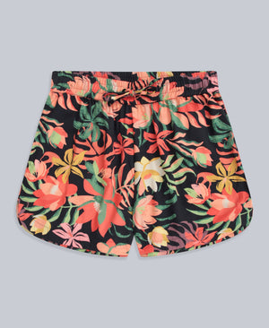 Sand-Dune Womens Printed Shorts - Black