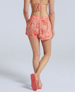 Sand-Dune Recycled Womens Printed Shorts - Coral