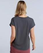 Holly Womens Organic Printed T-Shirt - Charcoal