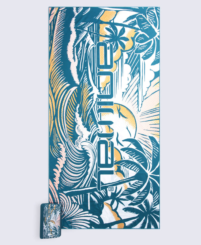 Beach Towel & Neoprene Bag - Blue