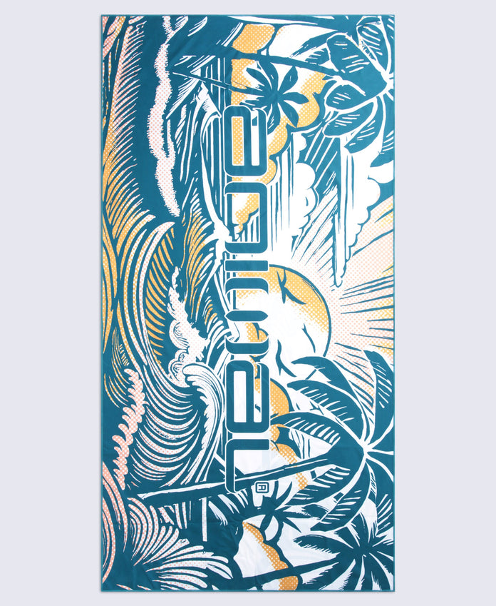 Beach Towel & Neoprene Bag - Blue