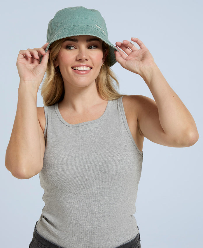 Indie Womens Organic Bucket Hat - Pale Green