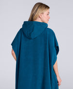Anna Womens Towelling Poncho - Teal