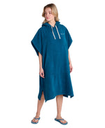 Anna Womens Towelling Poncho - Teal