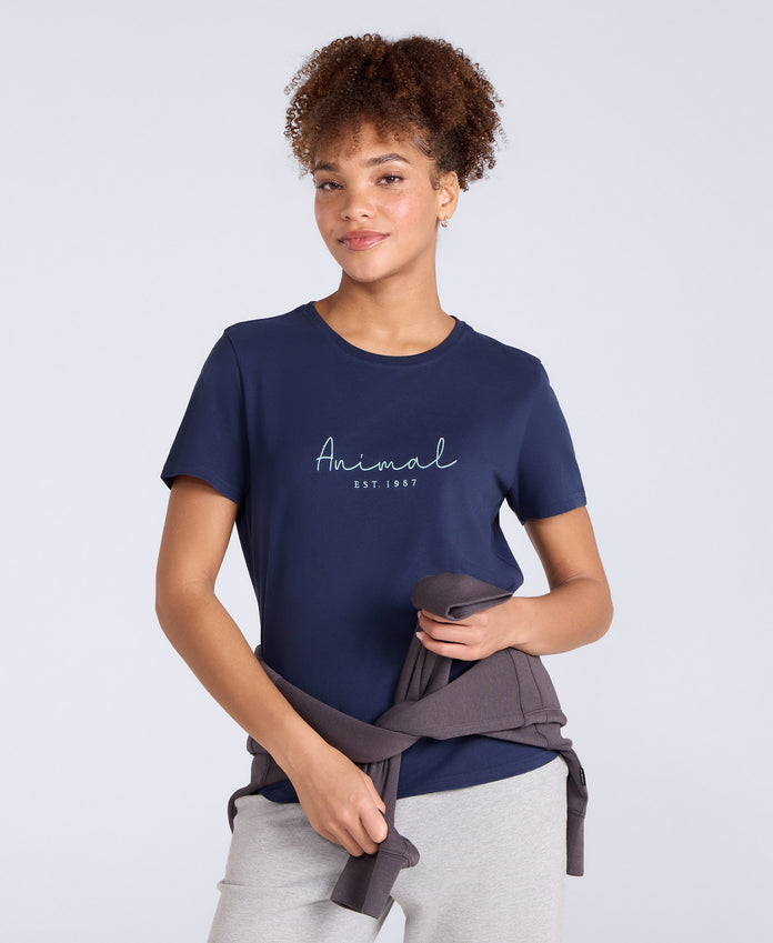 Marina Womens Logo T-Shirt - Cobalt