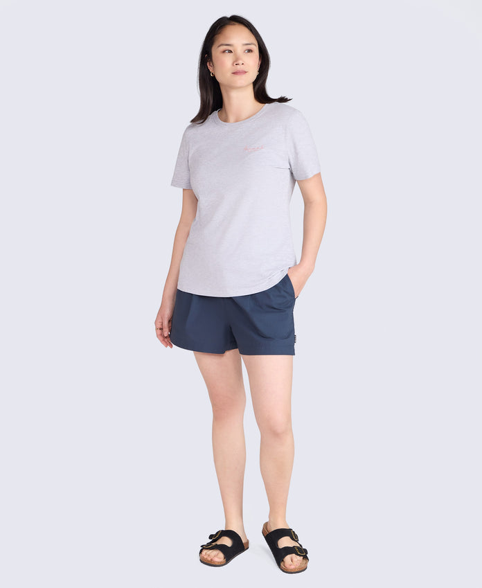 Marina Womens Logo T-Shirt - Dark Grey