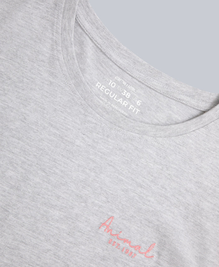 Marina Womens Logo T-Shirt - Dark Grey