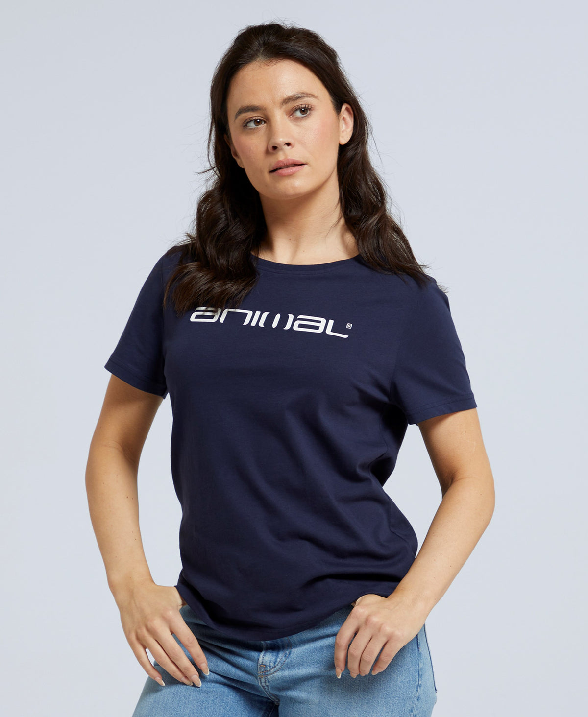 Marina Womens Logo T-Shirt - Navy