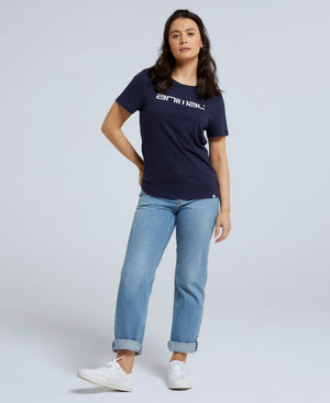Marina Womens Logo T-Shirt - Navy