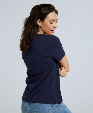 Marina Womens Logo T-Shirt - Navy
