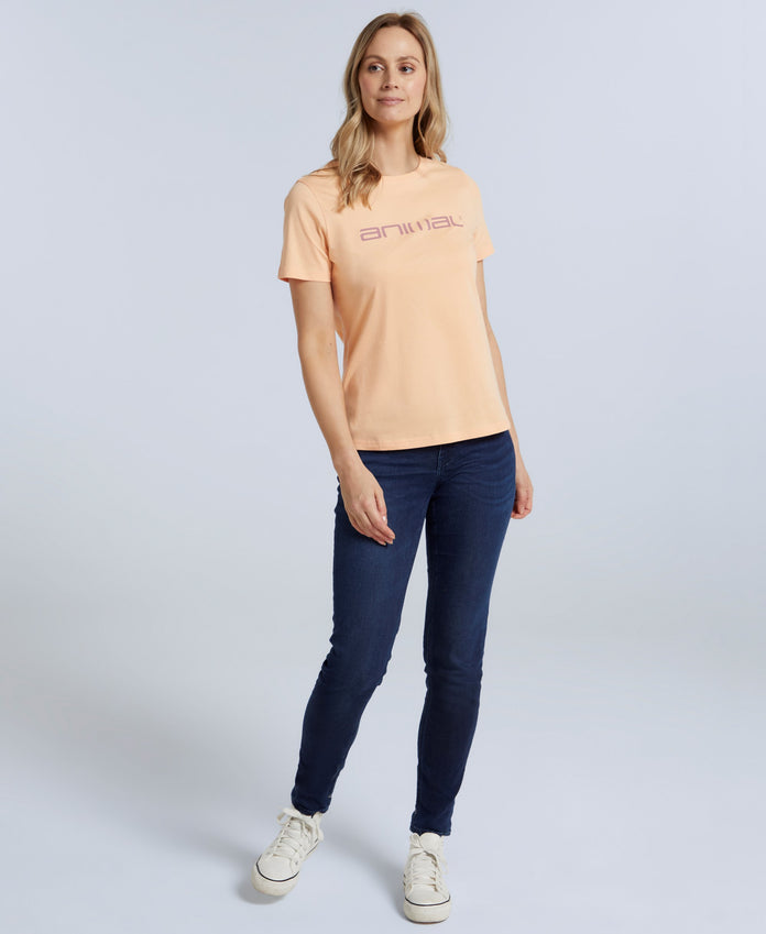 Marina Womens Organic Logo T-Shirt - Peach