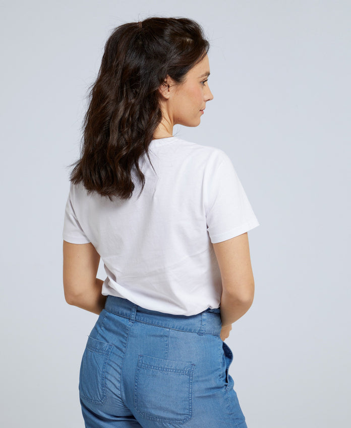 Marina Womens Organic Logo T-Shirt - White
