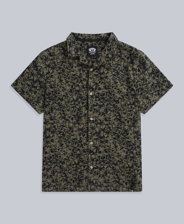 Will Mens Printed Shirt - Khaki