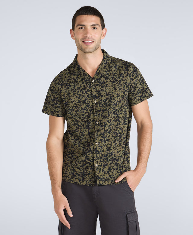 Will Mens Printed Shirt - Khaki