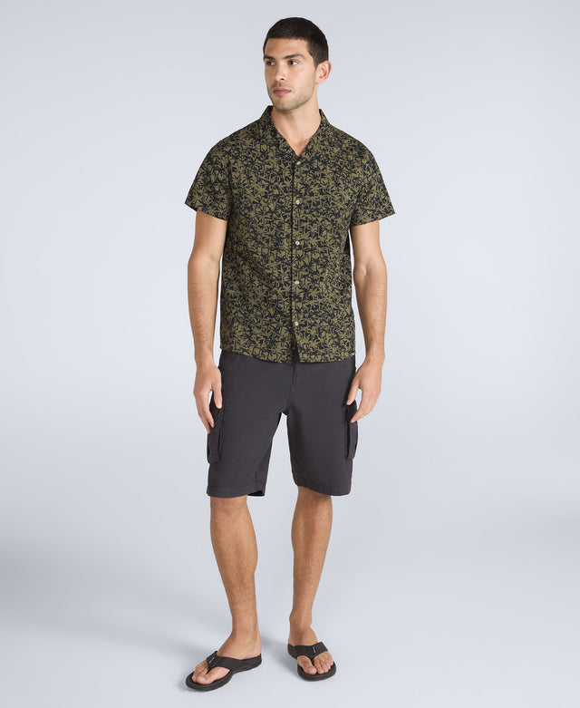 Will Mens Printed Shirt - Khaki