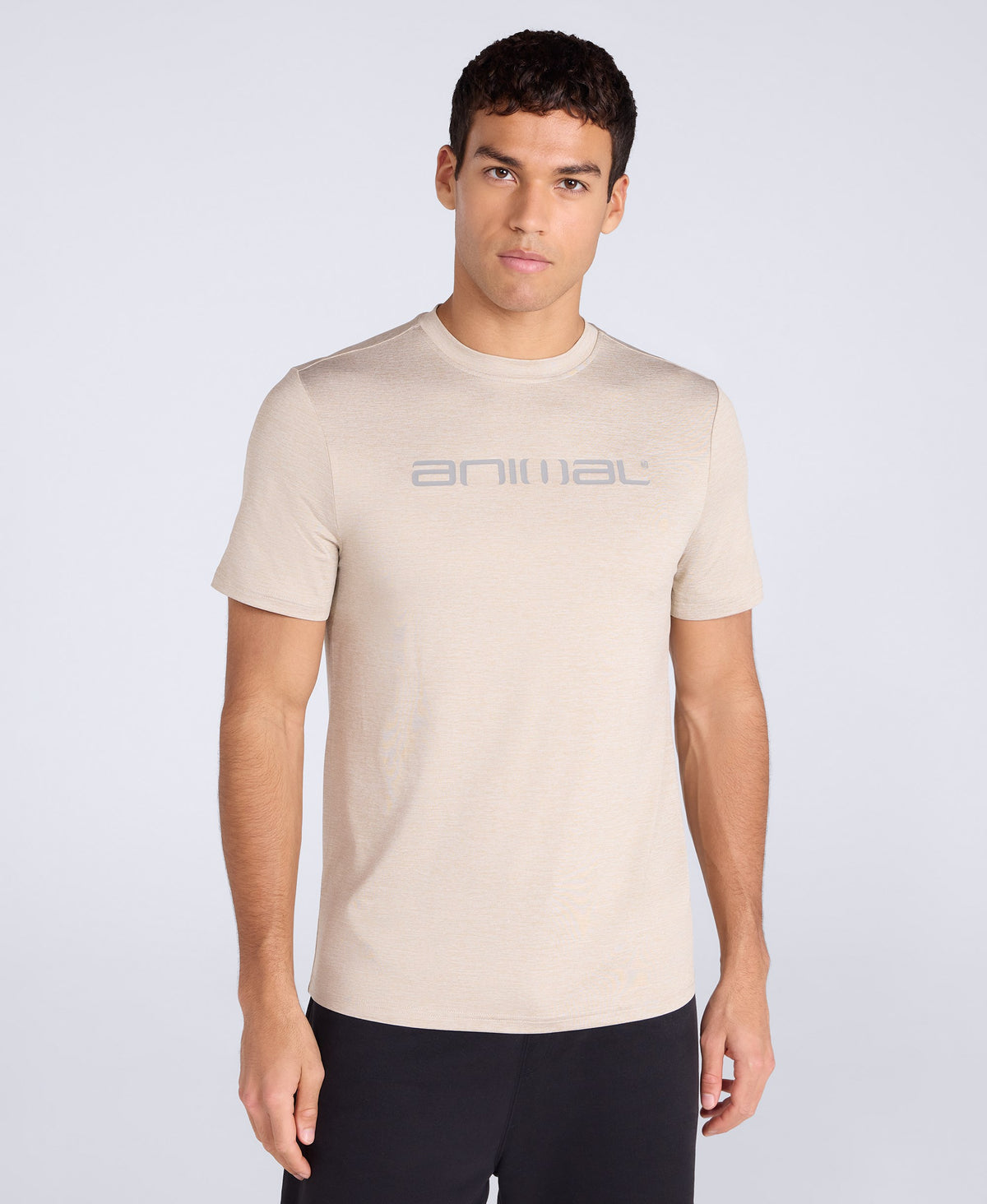 Latero Mens Logo Swim Tee - Beige
