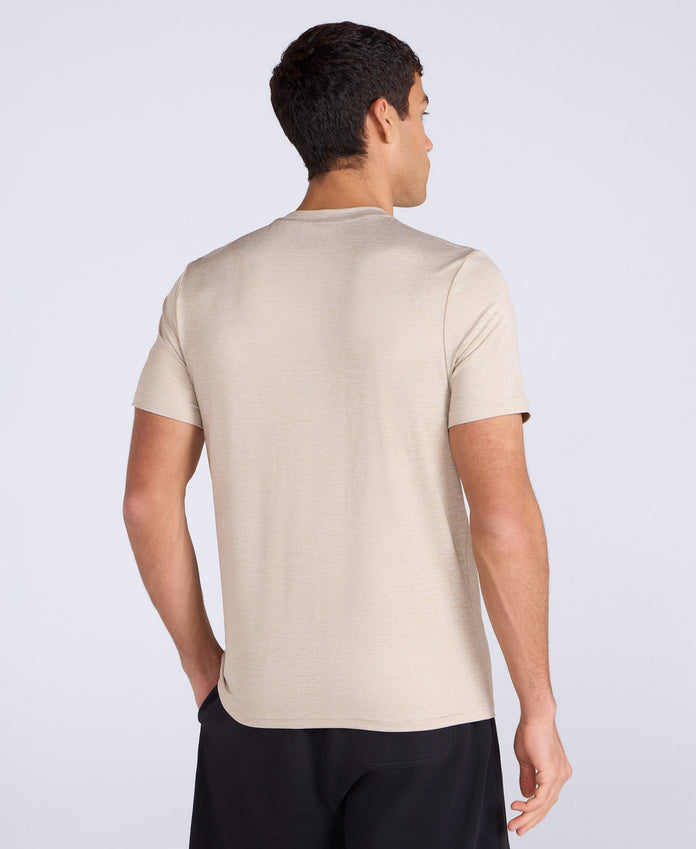 Latero Mens Logo Swim Tee - Beige