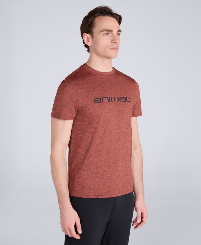 Latero Mens Logo Swim Tee - Rust