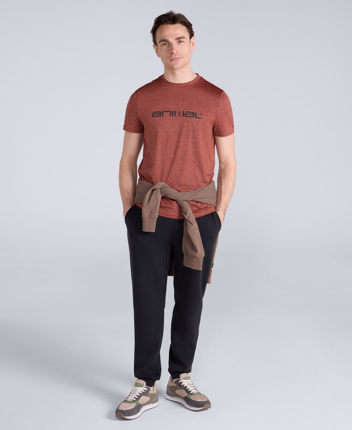 Latero Mens Logo Swim Tee - Rust